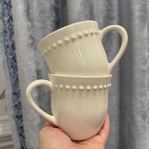 2/  Pottery Barn | Emma Beaded Stoneware 2/ Mugs